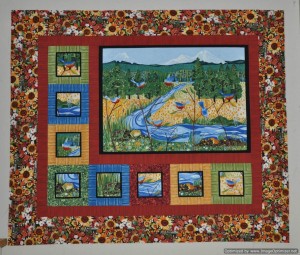 2011 SISTERS OUTDOOR QUILT SHOW FABRIC - CHALLENGE FROM CHER - 46.5 in x 55 in