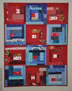 Canada 150 Slab Quilt - red and blue